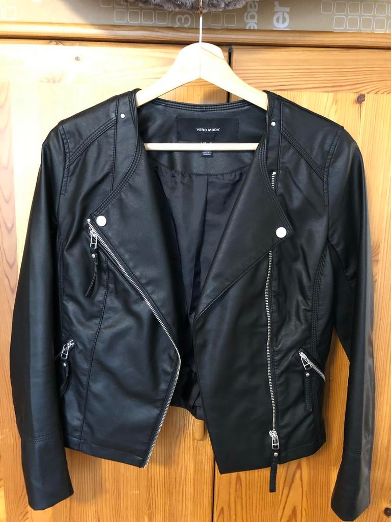 Zwart biker jasje maat S - Vero Moda, Ophalen of Verzenden, Zo goed als nieuw