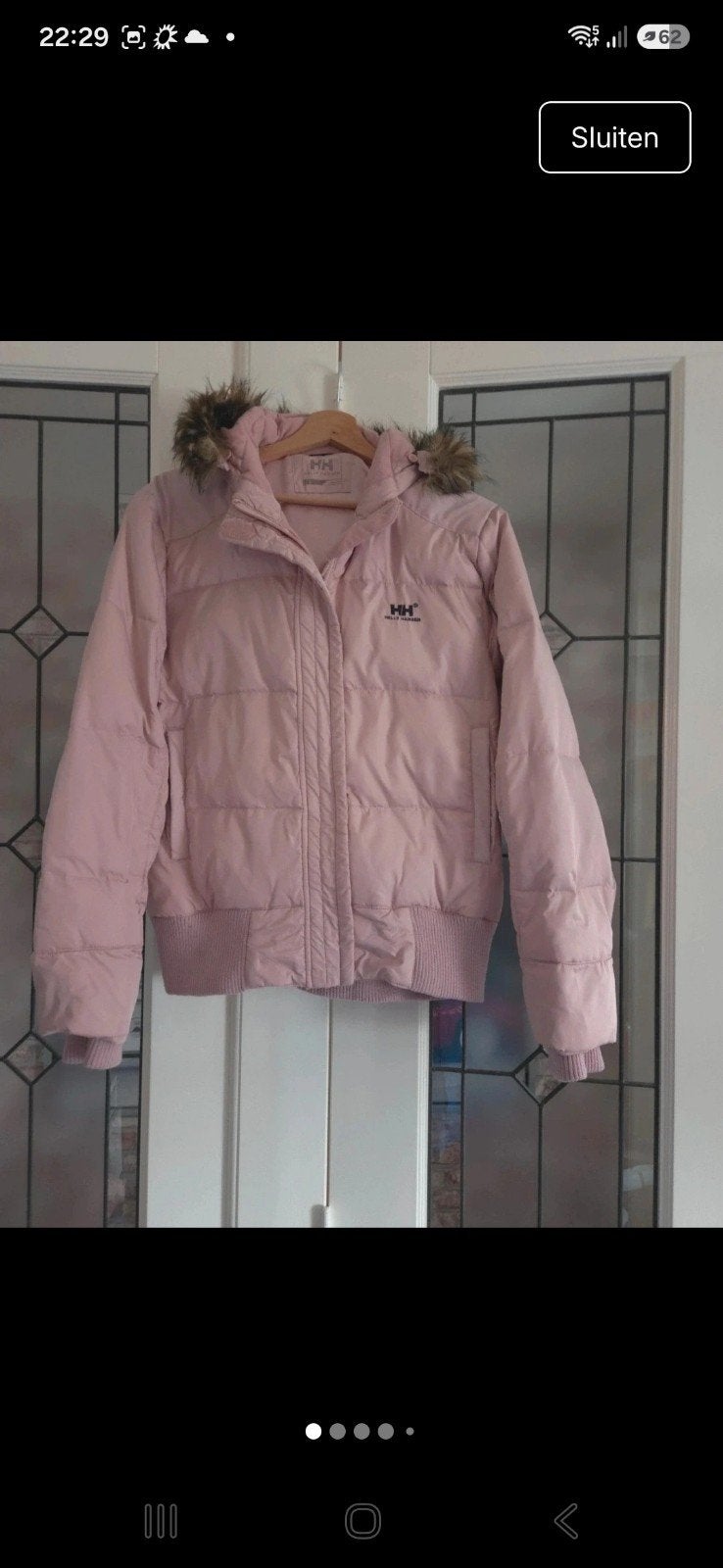Helly Hansen winterjas roze met bontkraag, Helly Hansen, Maat 42/44 (L), Ophalen of Verzenden, Roze