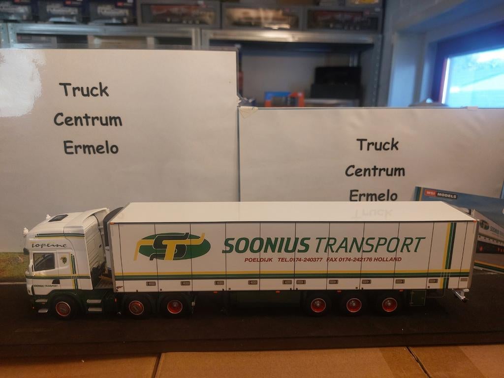 Soonius; SCANIA 4 SERIES TOPLINE 6X2 TWIN STEER REEFER TRAIL, Hobby en Vrije tijd, Modelauto's | 1:50, Ophalen of Verzenden, Nieuw