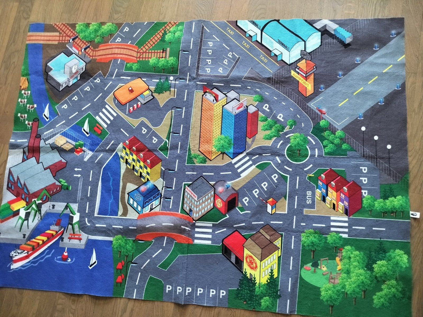 Speelkleed met stad en wegen, Ophalen of Verzenden, Zo goed als nieuw, Jongen of Meisje