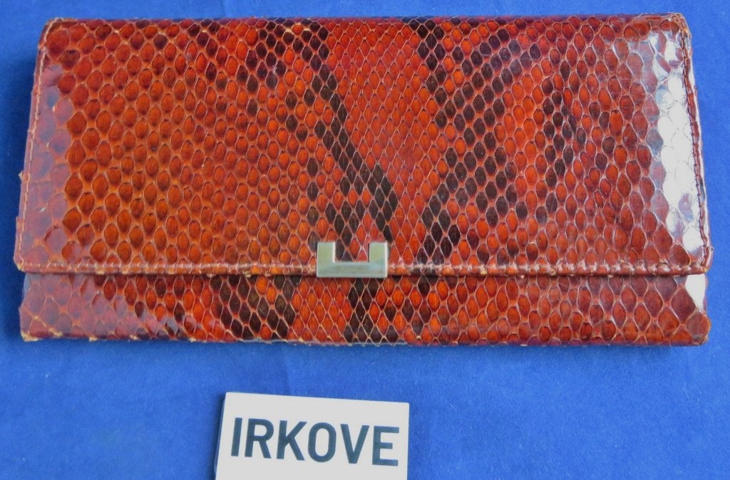 FLINKE LEREN PORTEMONEE * Vintage *, Sieraden, Tassen en Uiterlijk, Portemonnees, Verzenden, Zo goed als nieuw, Rood, Leer