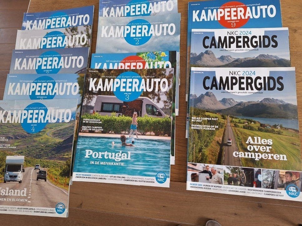 Kampeerauto en Campergids Tijdschriften (12 stuks), Boeken, Ophalen of Verzenden, Gelezen, Overige typen