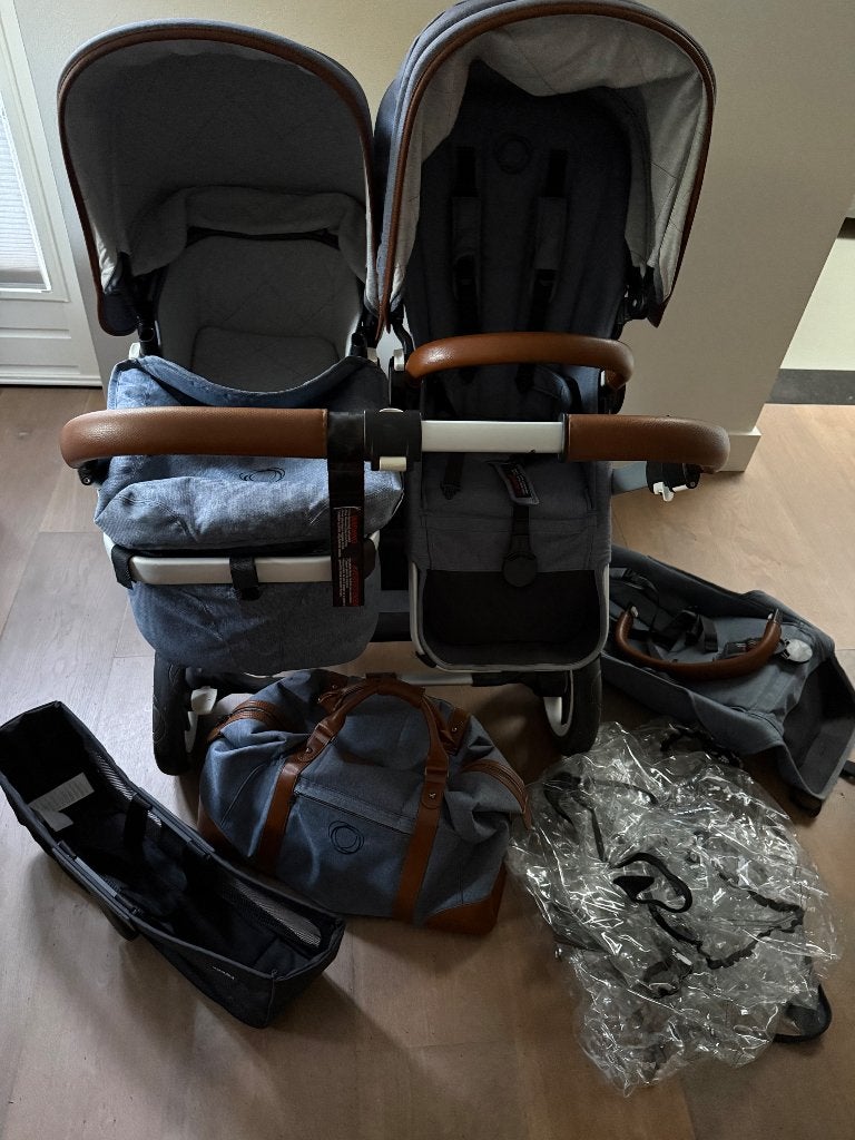 Bugaboo Donkey Duo kinderwagen met veel accessoires, Kinderen en Baby's, Kinderwagens en Combinaties, Bugaboo, Zo goed als nieuw