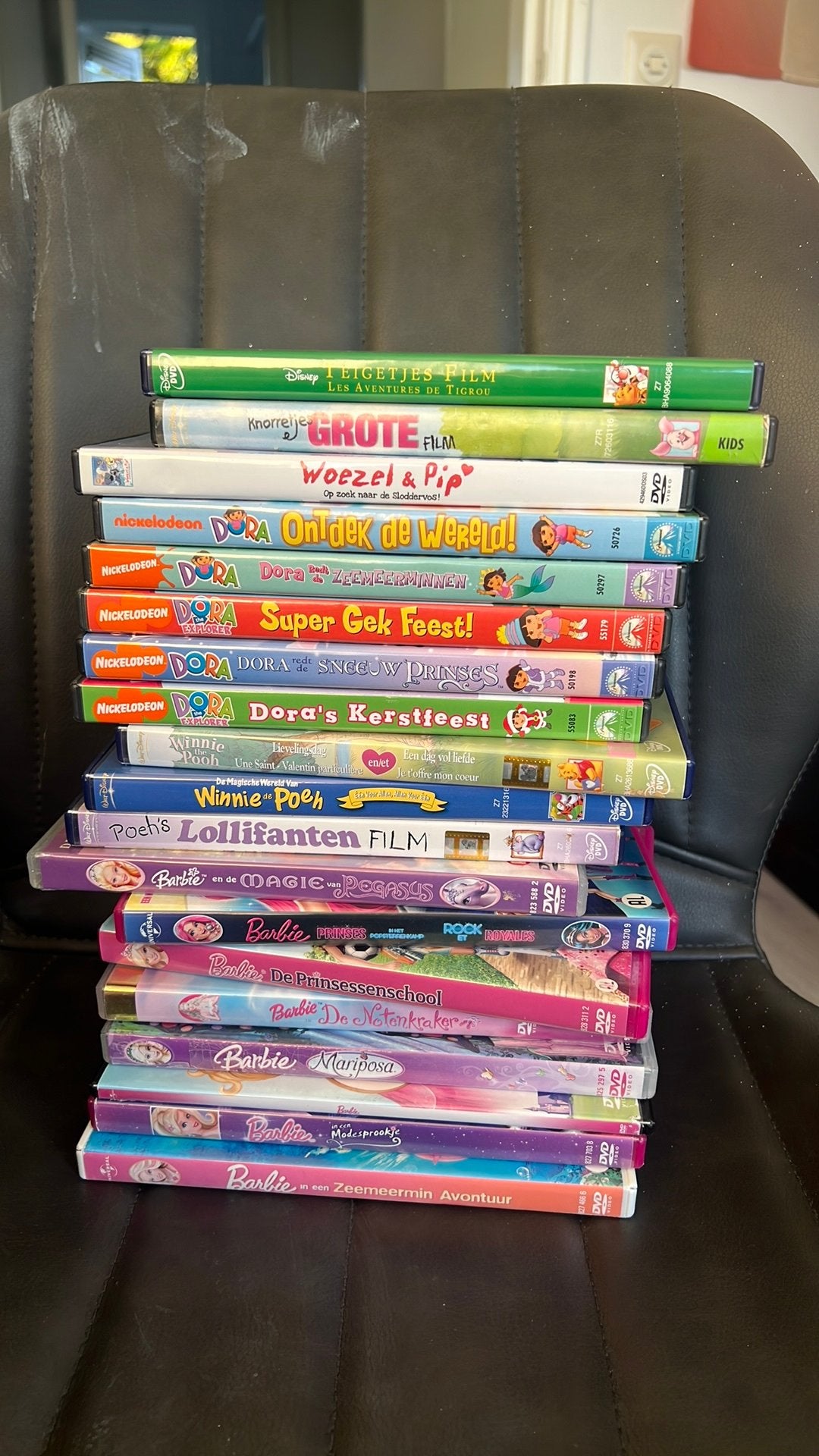 Grote partij kinder dvd's: Barbie, Disney OG K3 en meer!, Gebruikt, Animatie, Alle leeftijden, Film
