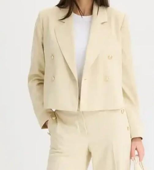 Korte blazer jasje beige creme nieuw maat 48, Ophalen of Verzenden, Nieuw, Maat 46/48 (XL) of groter, Beige