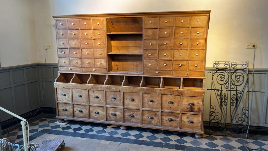 oude winkelkast grutterskast kast ladekast apothekerskast, Antiek en Kunst, Curiosa en Brocante, Ophalen