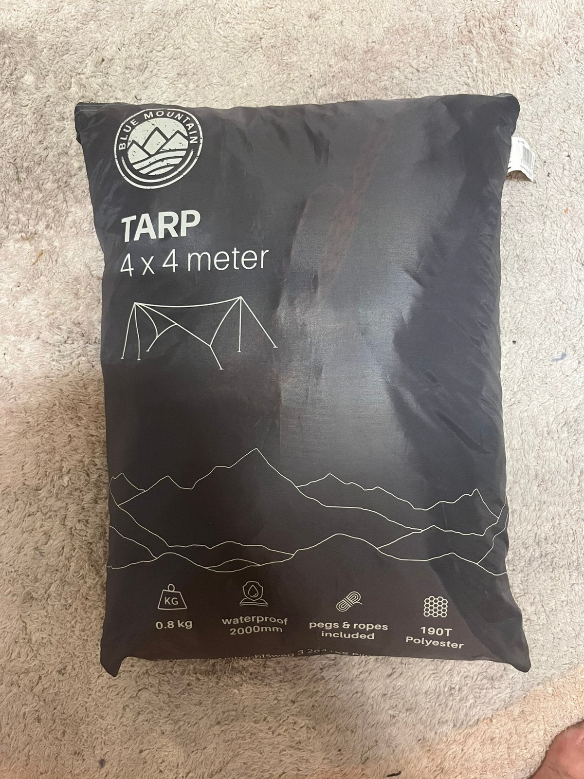 Tarp Blue Mountain 4 x 4 meter, Ophalen of Verzenden, Zo goed als nieuw