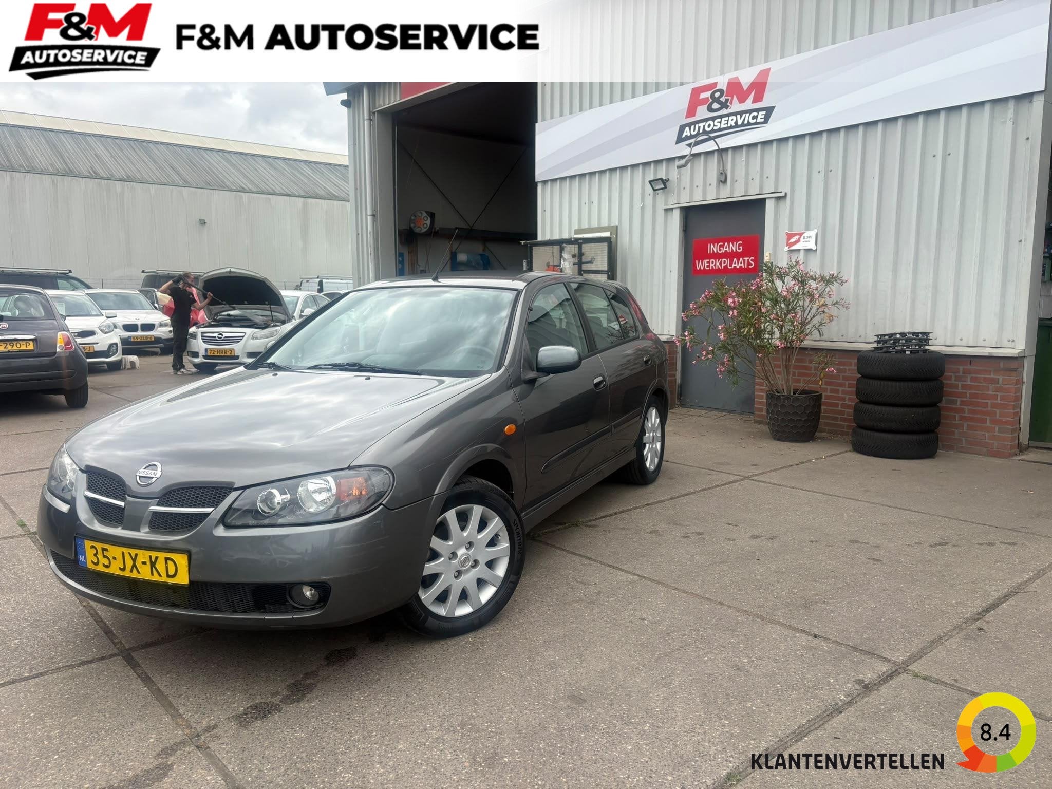 Nissan Almera 1.8 Tekna Airco, radio, trekhaak, Auto's, Nissan, Stof, Gebruikt, 4 cilinders, 116 pk
