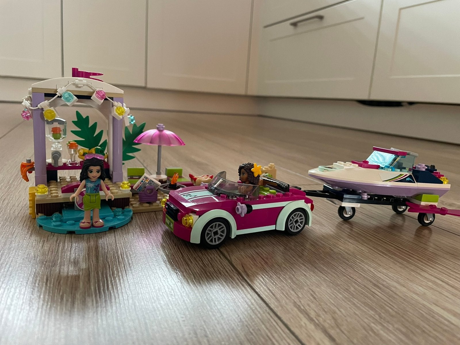 Lego Friends 41316 - Andrea’s speedboot transport- compleet, Lego, Friends, Ophalen of Verzenden, Zo goed als nieuw