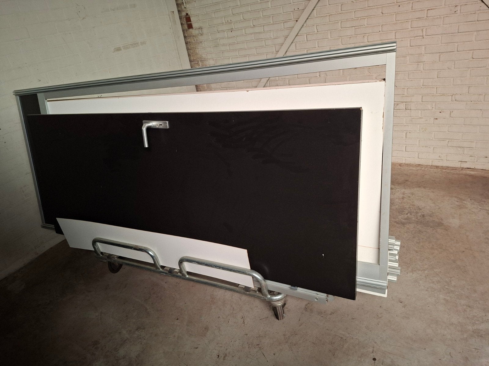 standbouw wanden wit 25 meter, Ophalen