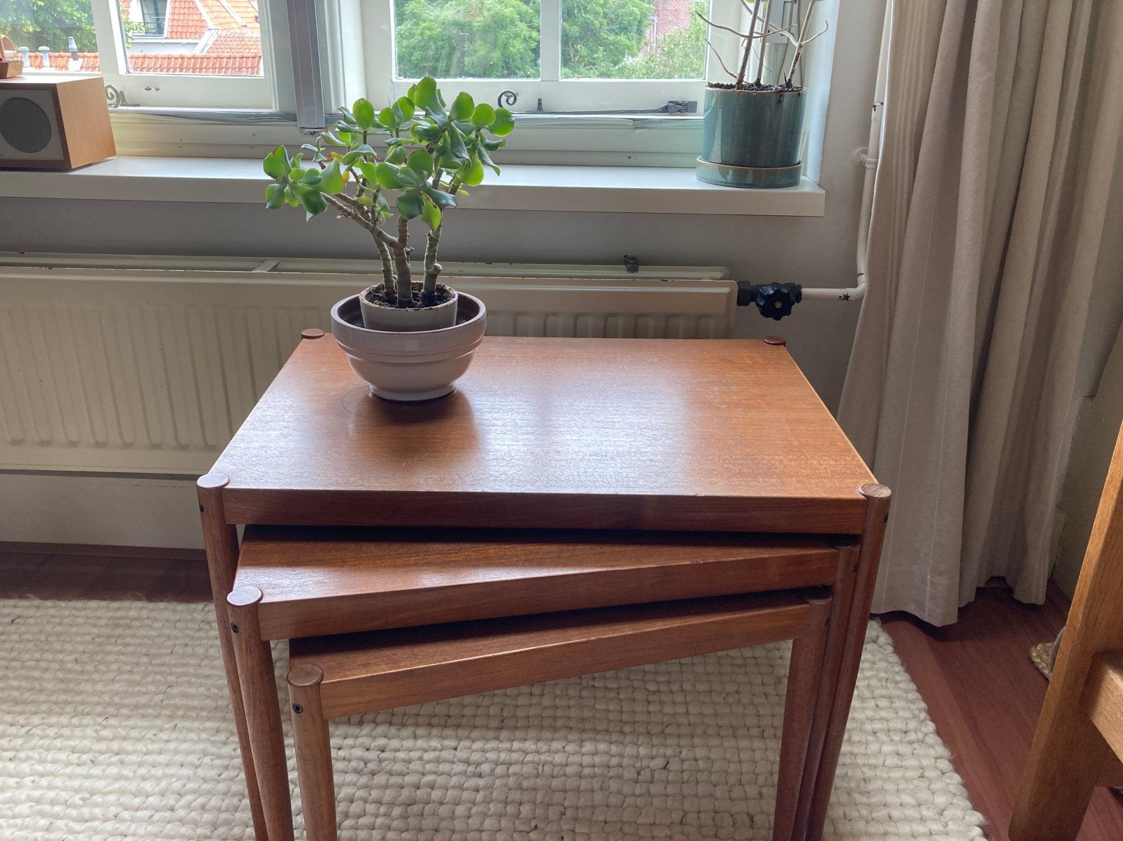 Set van 3 vintage bijzettafeltjes - teak, Ophalen