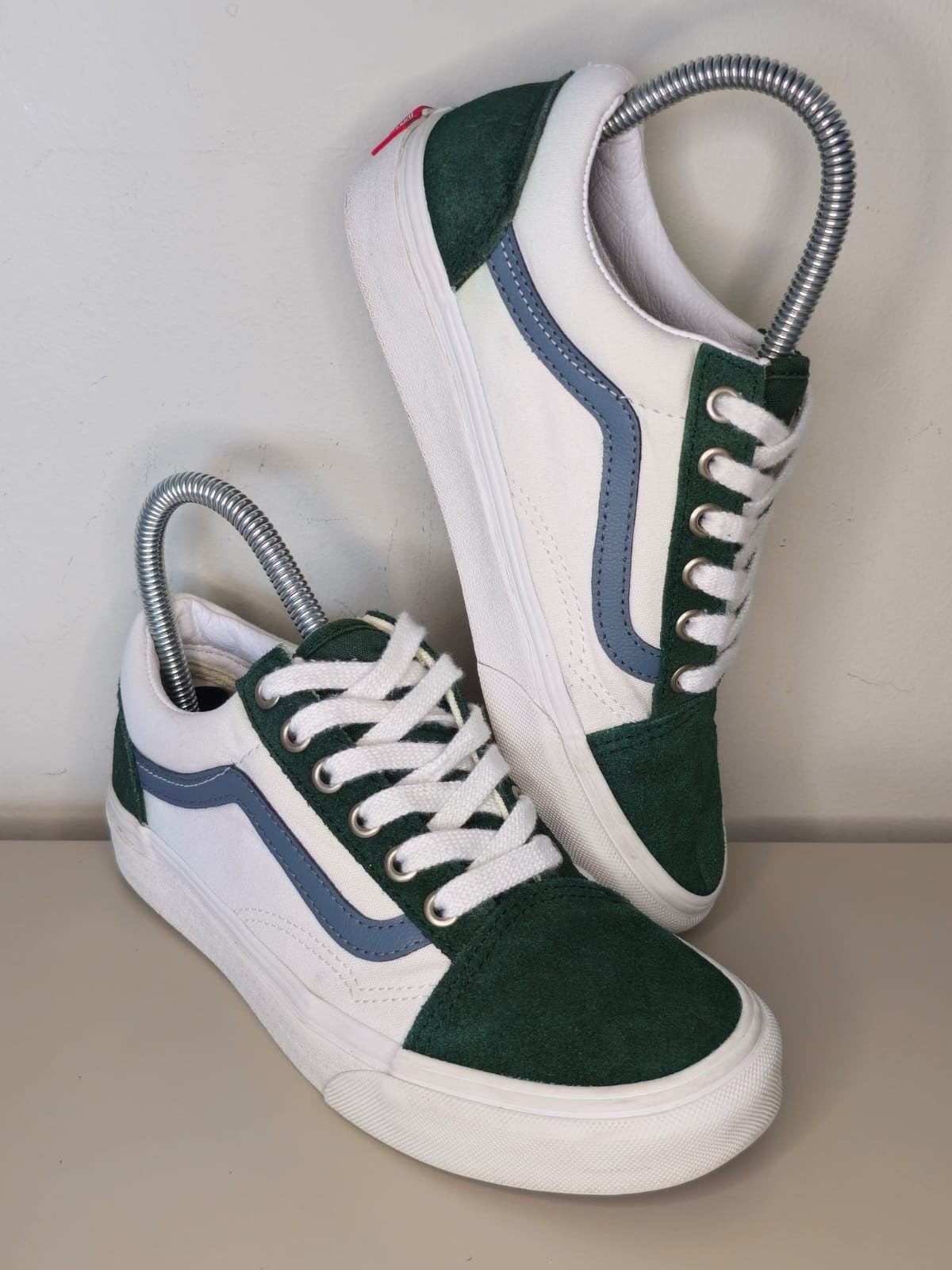 Vans Old Skool Sneakers Groen/Wit - EU 37, Ophalen of Verzenden, Vans, Groen, Sneakers of Gympen
