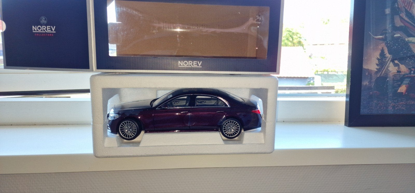 Mercedes S-Klasse W223 - Donker Wijnrood - Nieuw in Doos, Hobby en Vrije tijd, Modelauto's | 1:18, Ophalen of Verzenden, Nieuw