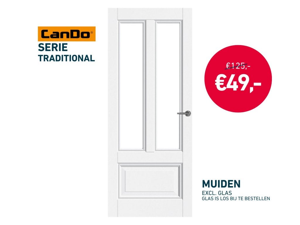 Binnendeur paneeldeur CanDo Traditional  TOTALE LEEGVERKOOP, 80 tot 100 cm, Binnendeur, Niet ingevuld, Nieuw