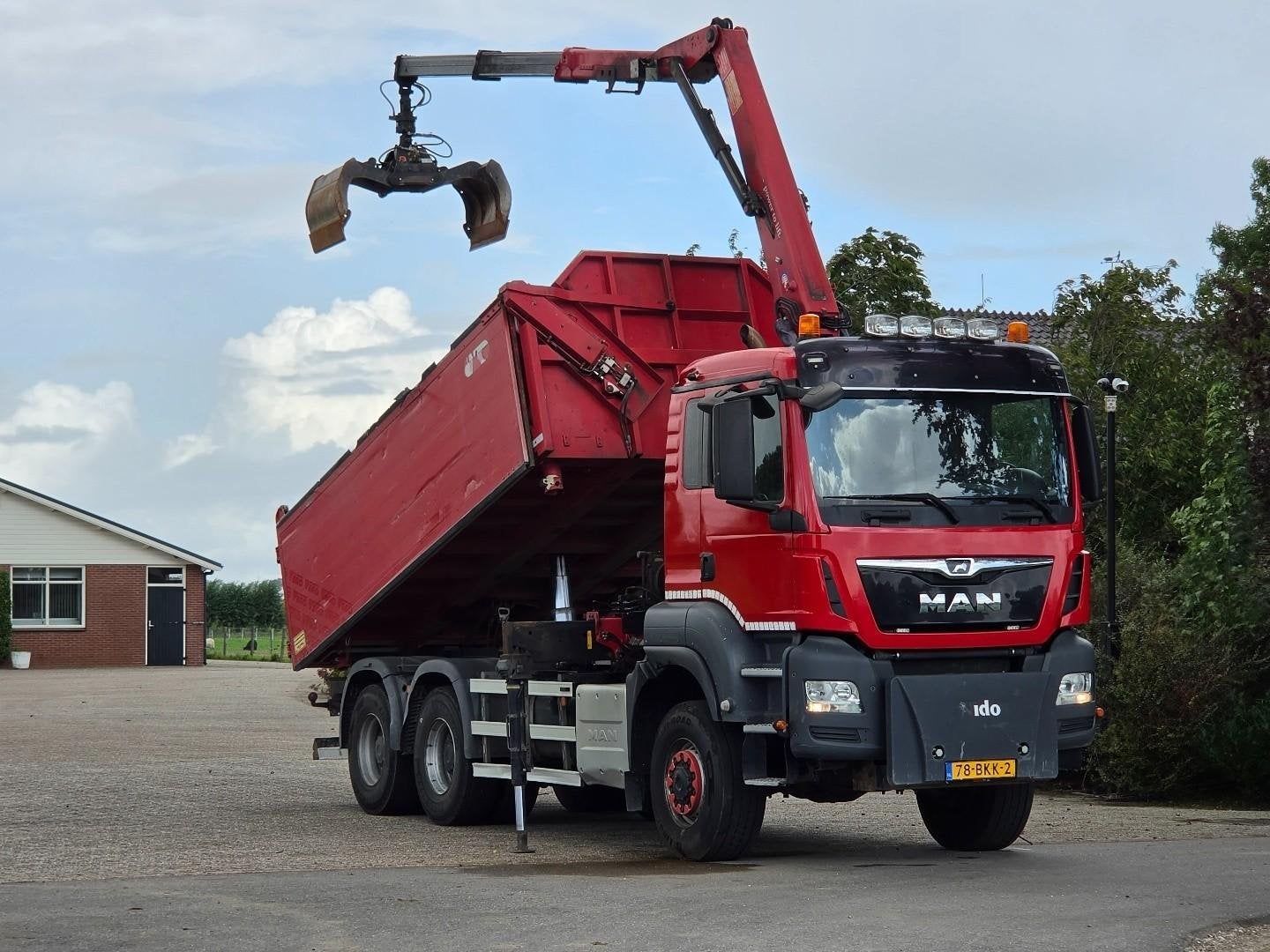 MAN TGS 420 !6X6! Z-KRAAN KIPPER NL TRUCK TOP! DK1300, Auto's, Automaat, Euro 6, MAN, Origineel Nederlands
