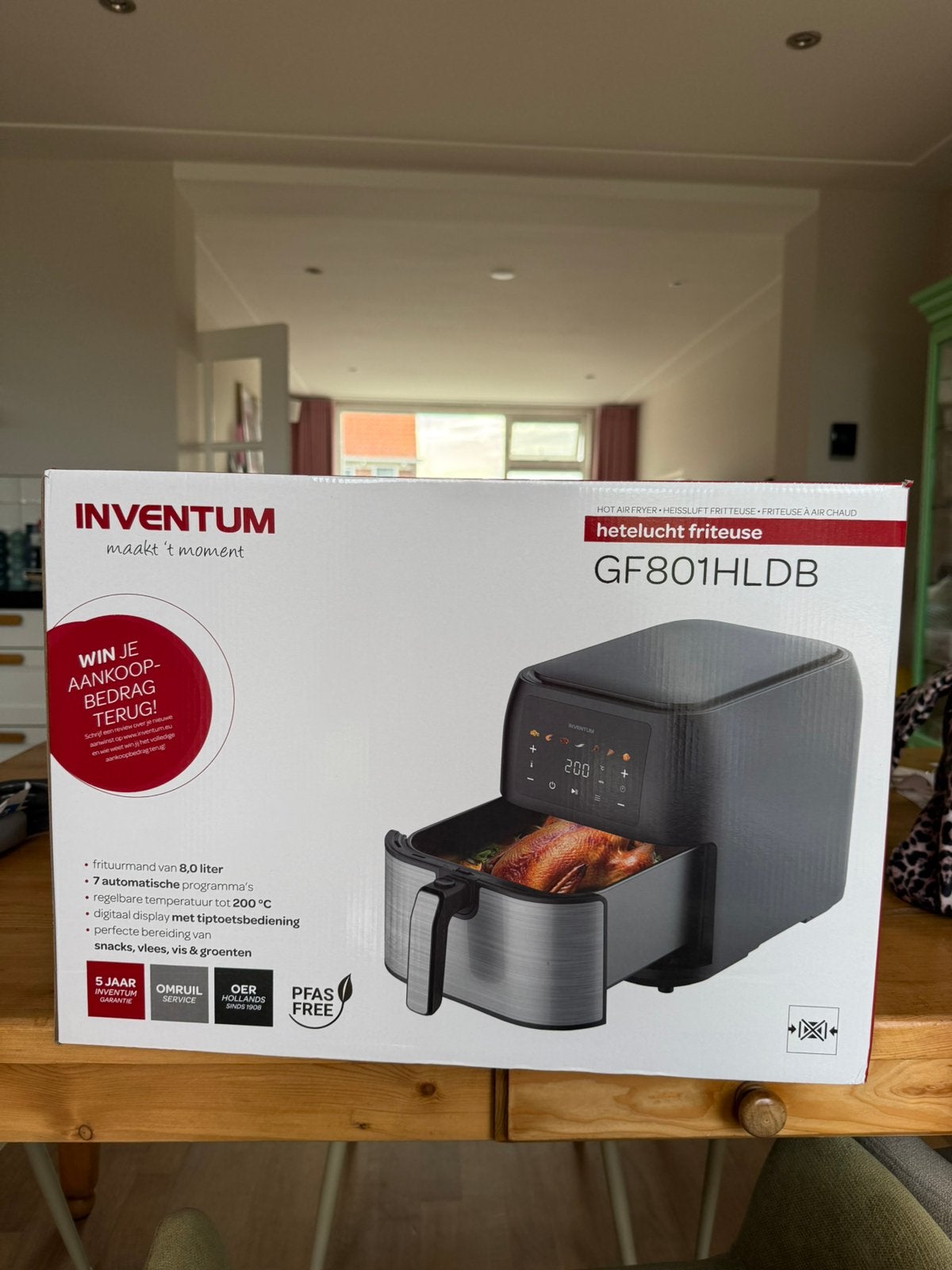 Gloednieuwe Inventum Airfryer, Witgoed en Apparatuur, Ophalen, Nieuw, Airfryer, 750 t/m 999 gram