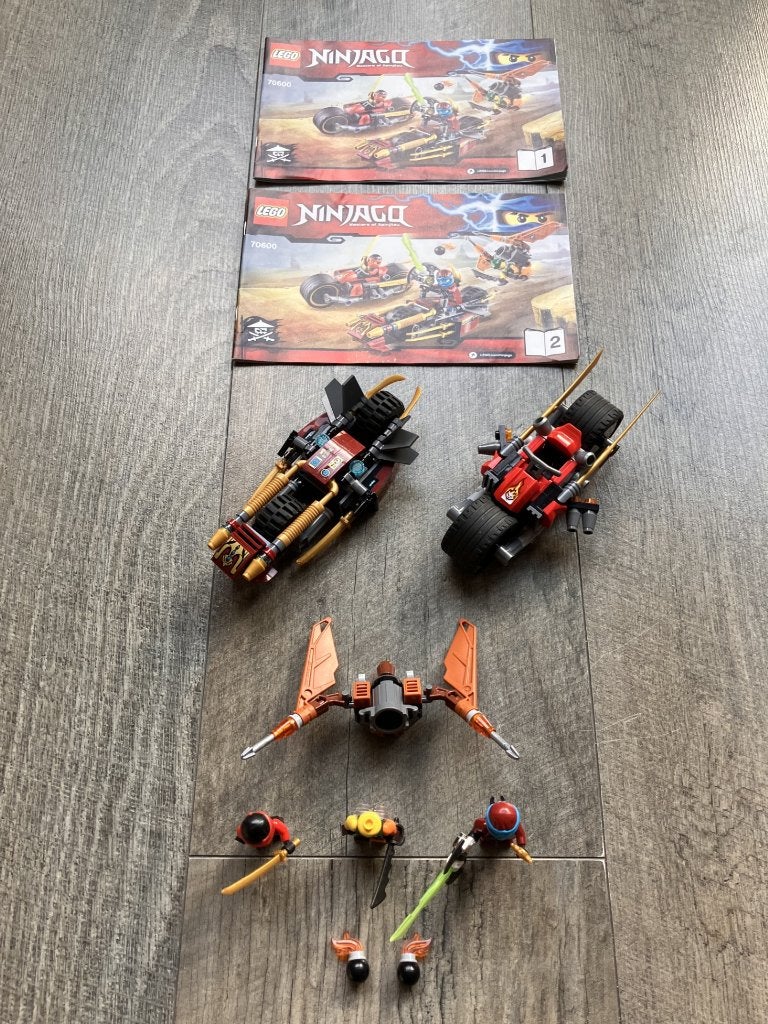 LEGO NINJAGO Ninja Motorachtervolging - 70600, Lego, Ophalen of Verzenden, Zo goed als nieuw, Inclusief instructies