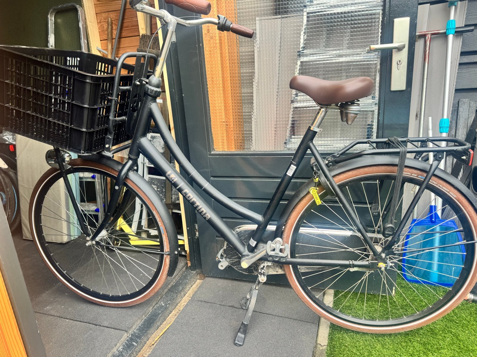 Cortina U4 transport fiets mat zwart, Overige merken, Terugtraprem, Gebruikt, Versnellingen