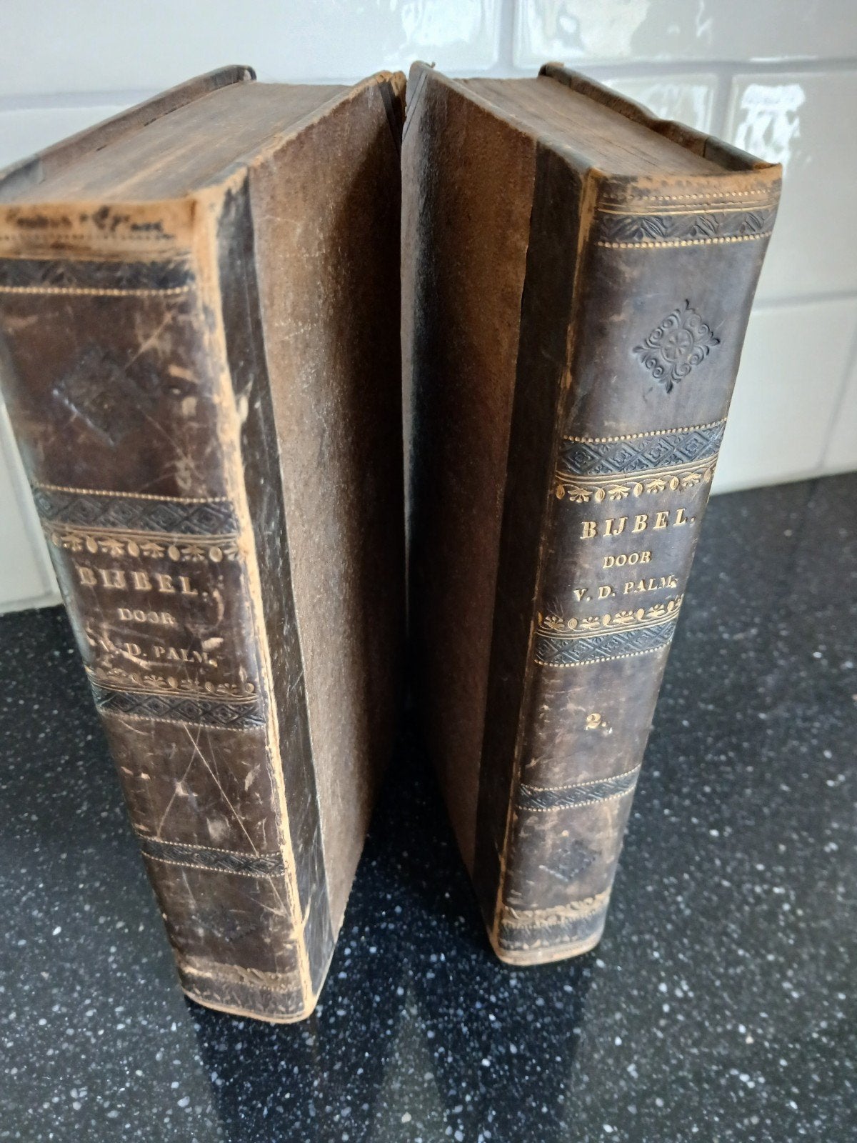 Antieke Bijbel door J.H. van der Palm (2 delen)OT. WD015, Ophalen of Verzenden, J.H. van der Palm