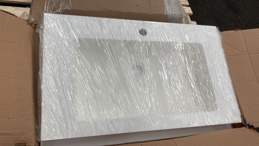 Wastafel kunststof 77x45.5 cm (8), Doe-het-zelf en Verbouw, Ophalen, Nieuw, Wastafel