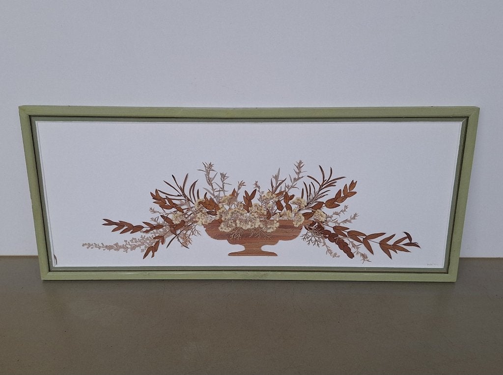 vintage herbarium gedroogde van planten Maarten van der Bijl, Gebruikt, 32 cm, Decoratieobject, Natuurlijk materiaal