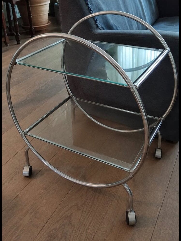 Chrome Theewagen  Ophalen zo snel mogelijk, Ophalen, Minder dan 55 cm, 60 cm of meer, Rechthoekig