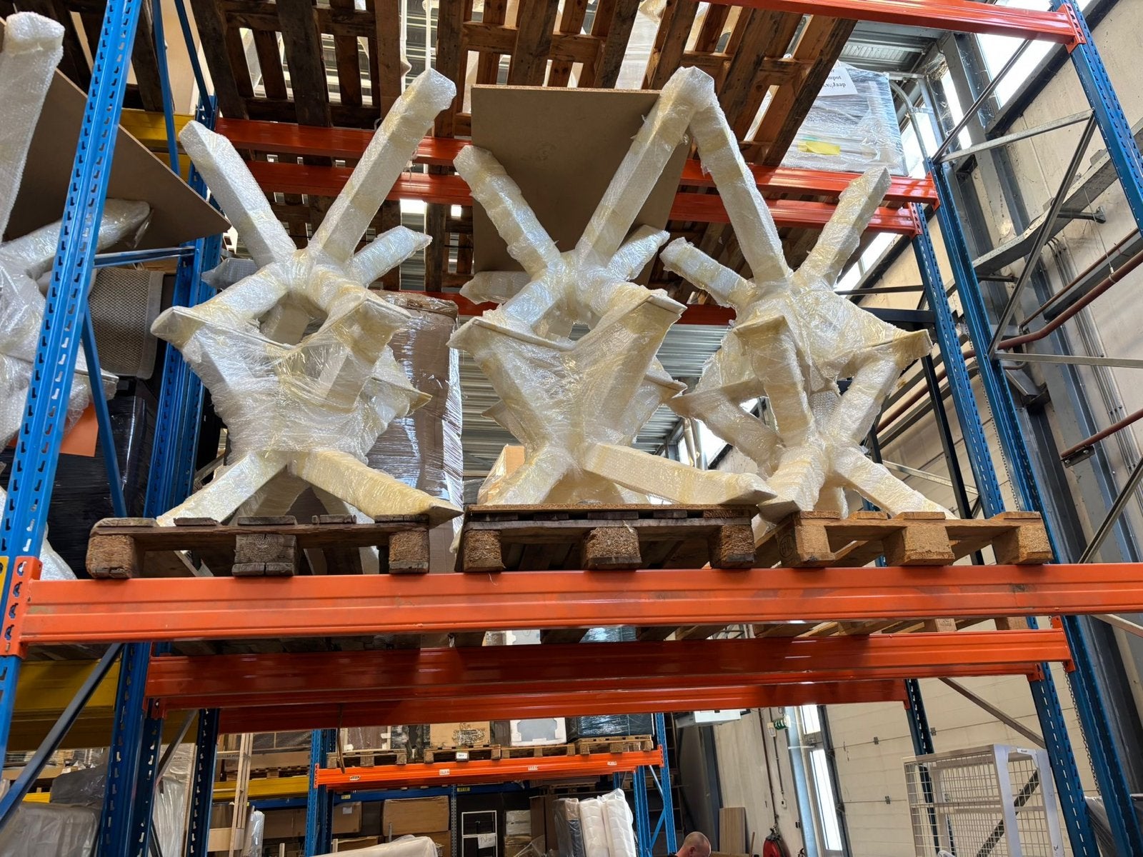 Metalen spinpoten wit 140x80x73cm - Meerdere op voorraad, Huis en Inrichting, Tafelonderdelen, Tafelpoot, 100 tot 150 cm, Nieuw