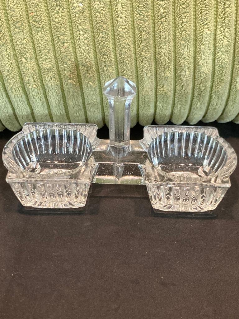 Vintage persglas peper en zout schaaltje (110724), Gebruikt, Overige typen, Ophalen of Verzenden, Glas