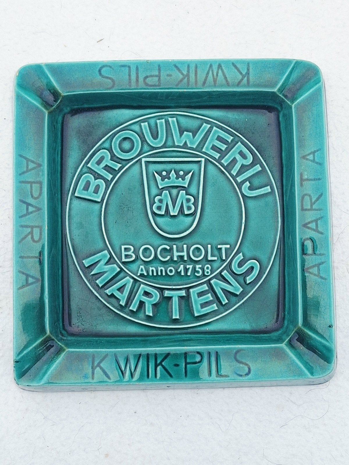 oude Martens Brouwerij Bocholt Kwik-Pils Aparta Asbak, Ophalen of Verzenden, Gebruikt, Overige typen, Overige merken