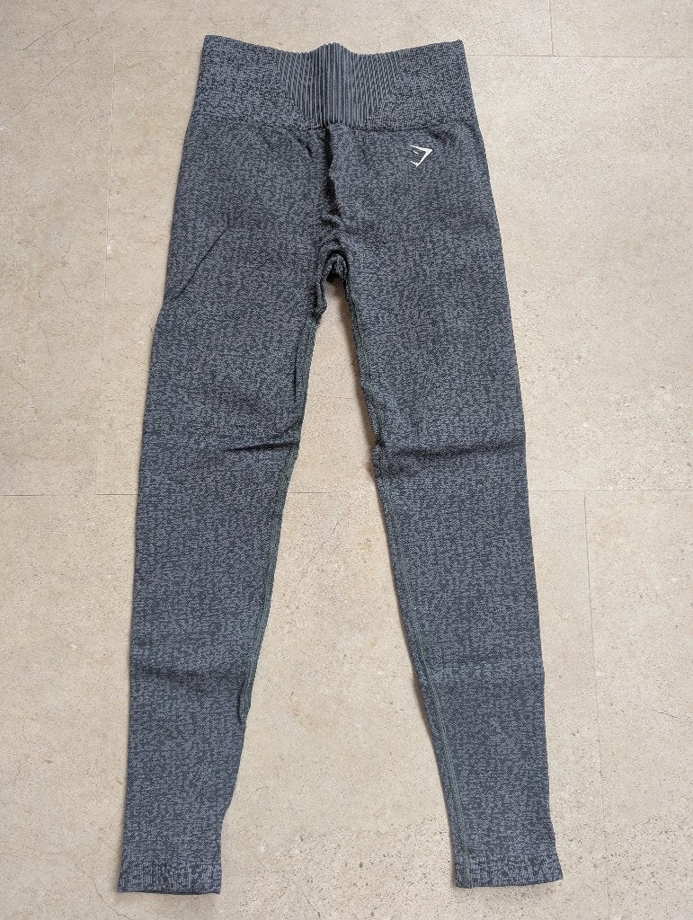 Gymshark Legging XS - Grijs/Zwart, Verzenden, Maat 34 (XS) of kleiner, Grijs, Gymshark