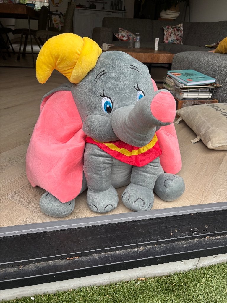 Dombo knuffel, Kinderen en Baby's, Disney, Disney, Grijs, Ophalen of Verzenden