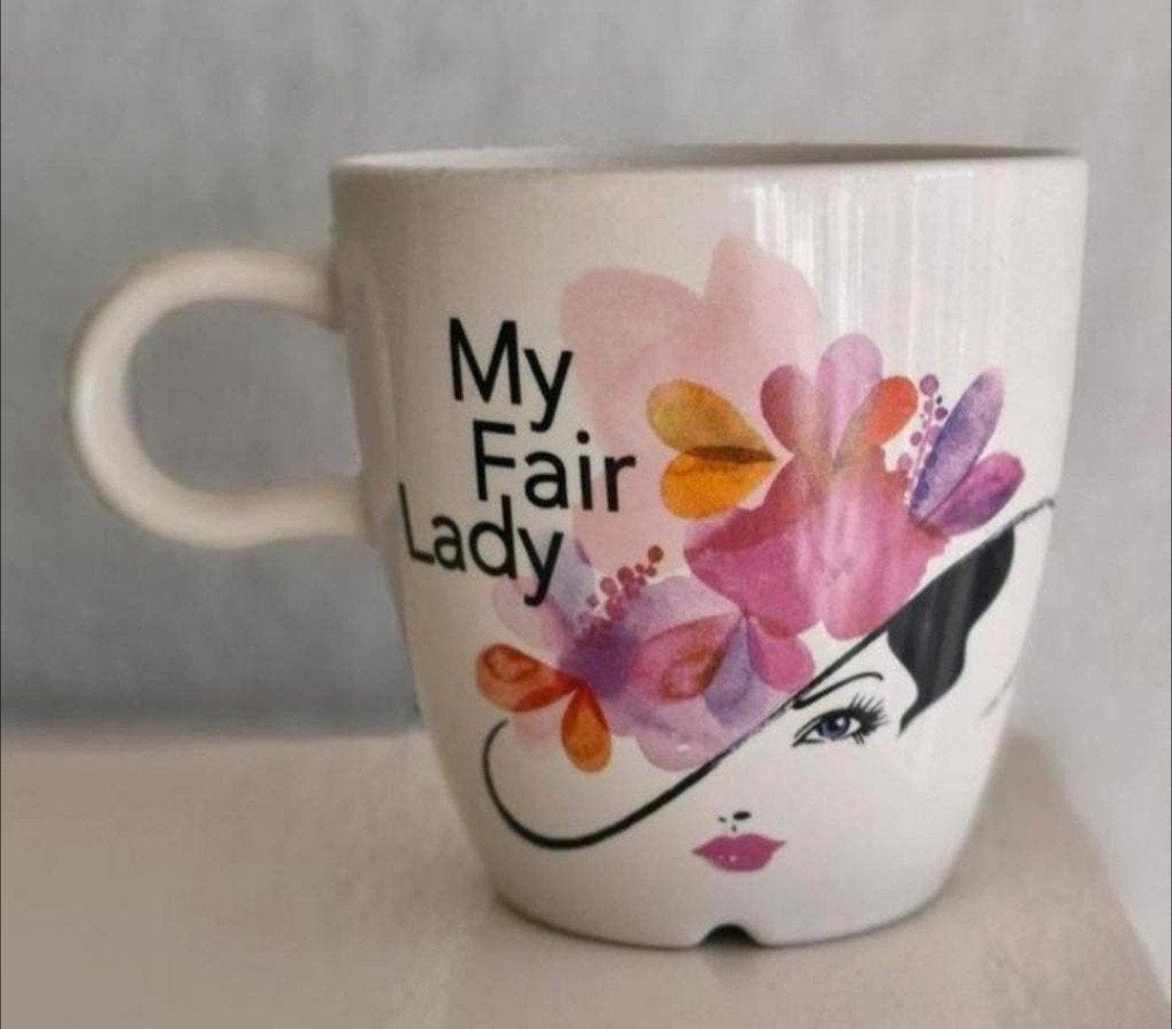 Douwe Egberts Beker My Fair Lady, Ophalen of Verzenden, Zo goed als nieuw, Overige stijlen, Kop(pen) en/of Schotel(s)