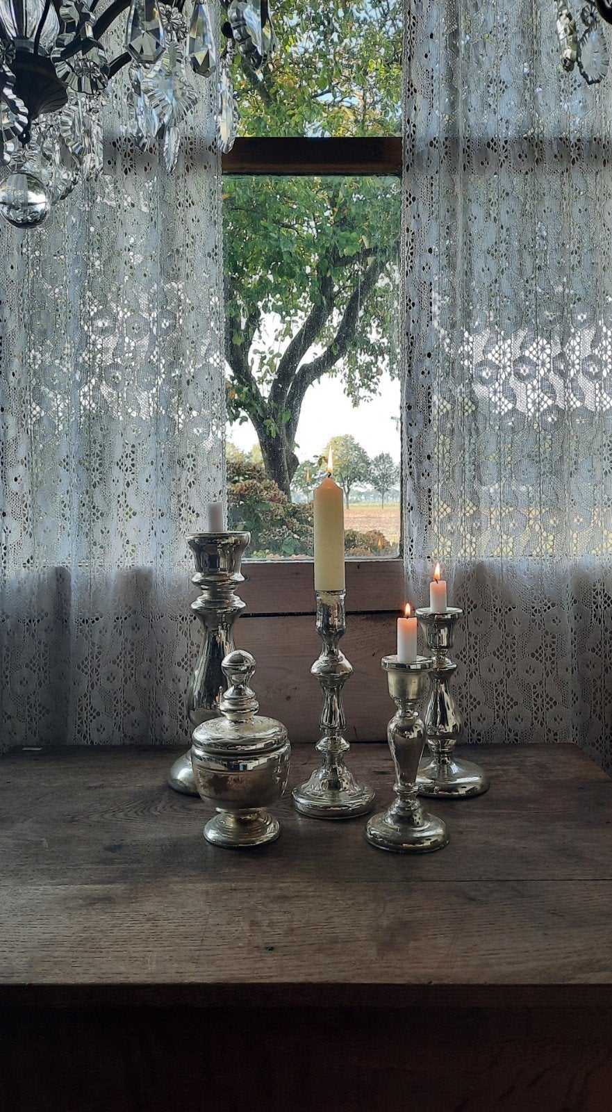 armeluiszilveren boerenzilverglas kandelaar (nuzzelspul), Antiek en Kunst, Ophalen of Verzenden