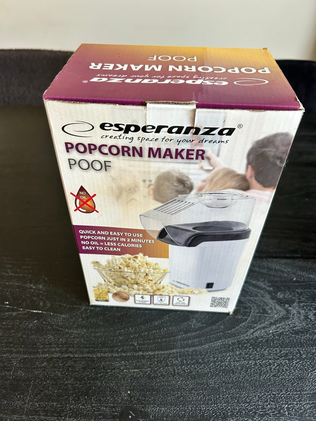 Esperanza Popcorn Maker POOF - Nieuw in doos, Witgoed en Apparatuur, Ophalen of Verzenden, Nieuw