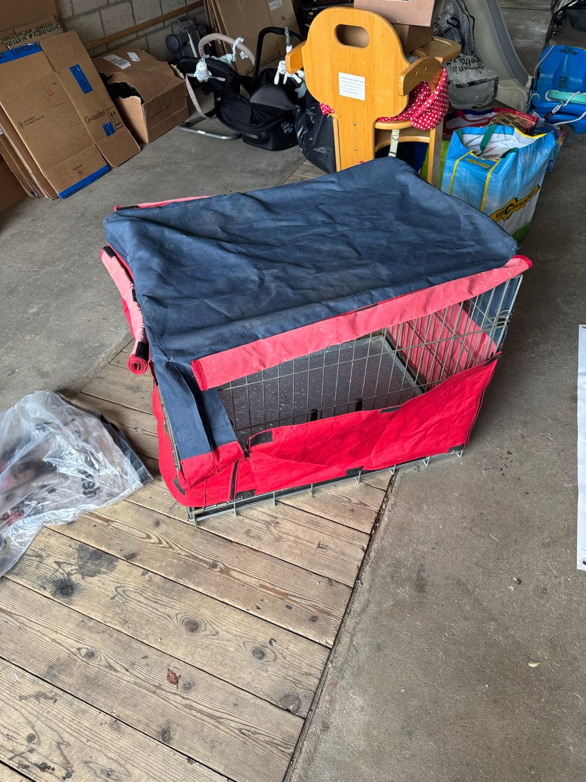 Bench 80 l x 60 b x 60 h met hoes, Dieren en Toebehoren, Ophalen, Gebruikt