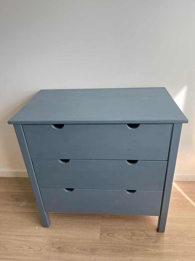Houten dressoir of commode, Ophalen, 150 tot 200 cm, Zo goed als nieuw, 3 of 4 laden