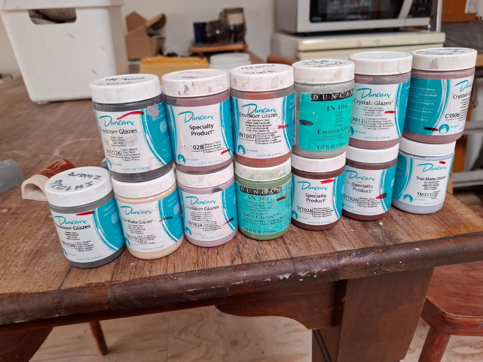 collectie keramiekglazuren en verf, Hobby en Vrije tijd, Schilderen, Ophalen, Gebruikt