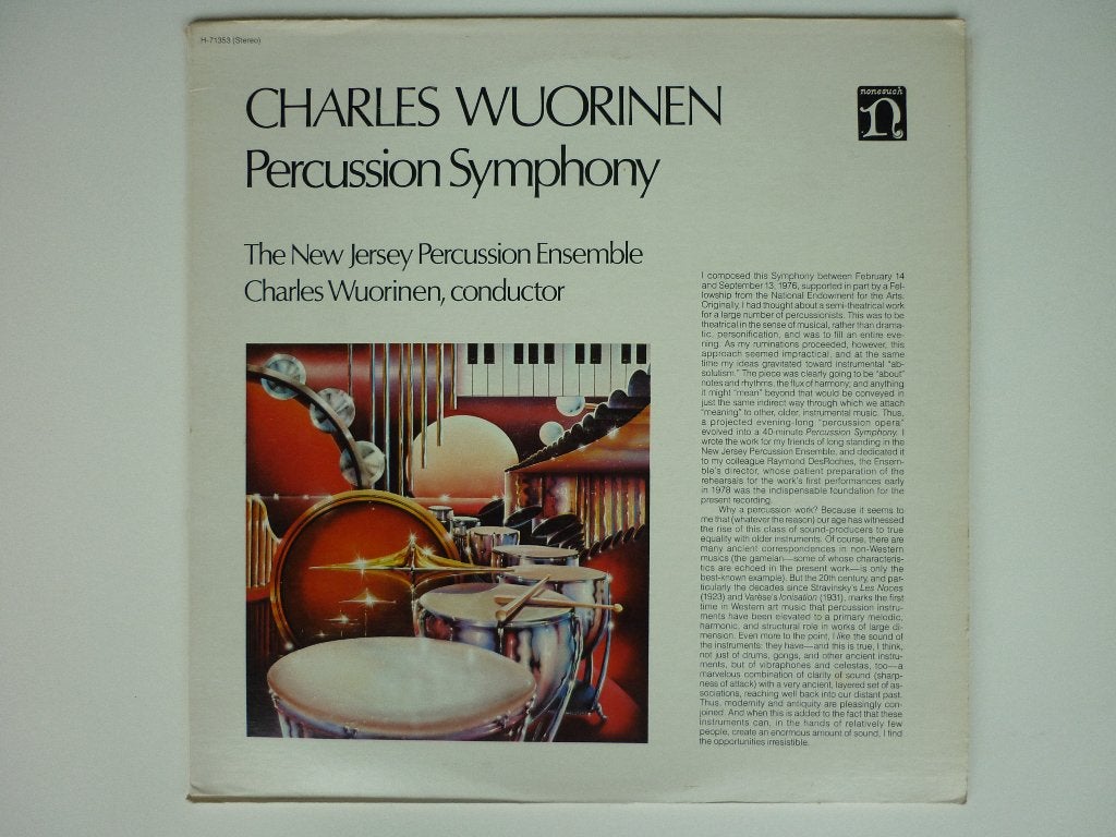 Charles Wuorinen - Percussion Symphony, LP, Gebruikt, Overige componisten, Modernisme tot heden