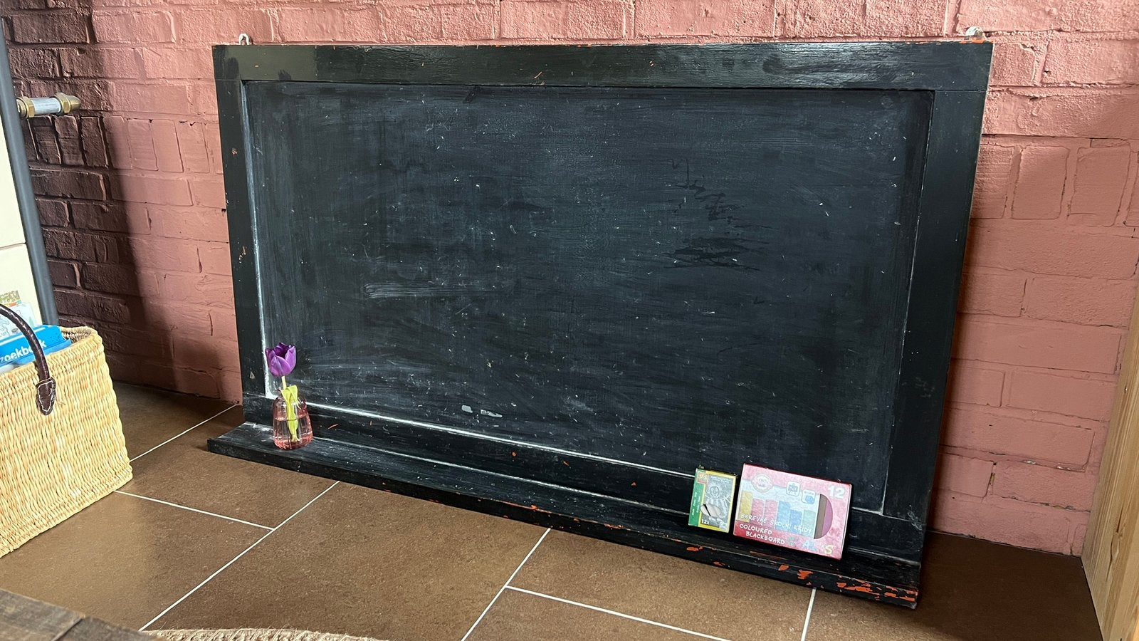Vintage schoolbord!, Diversen, Schoolborden, Ophalen, Gebruikt, Krijtbord