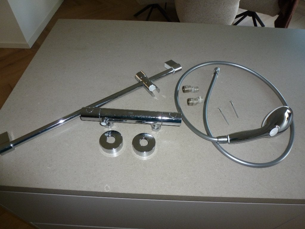 Grohe douche set met thermostatische douchemengkraan, Ophalen, Nieuw, Chroom, Douche