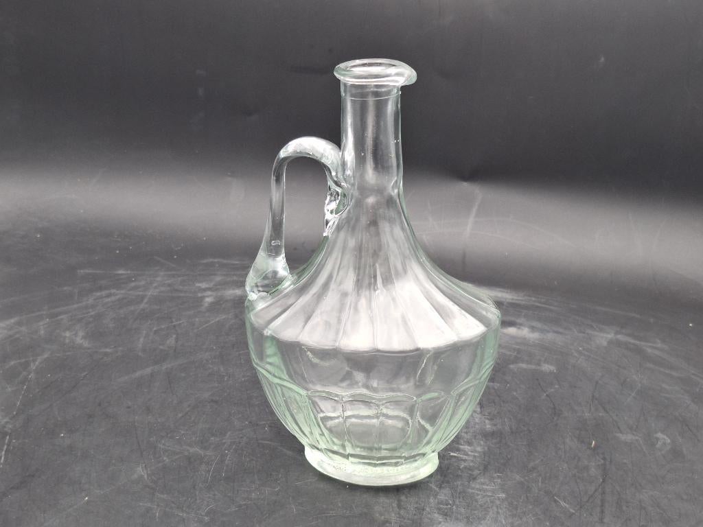 oude glazen karaf, jaren 60, Antiek en Kunst, Curiosa en Brocante, Ophalen of Verzenden
