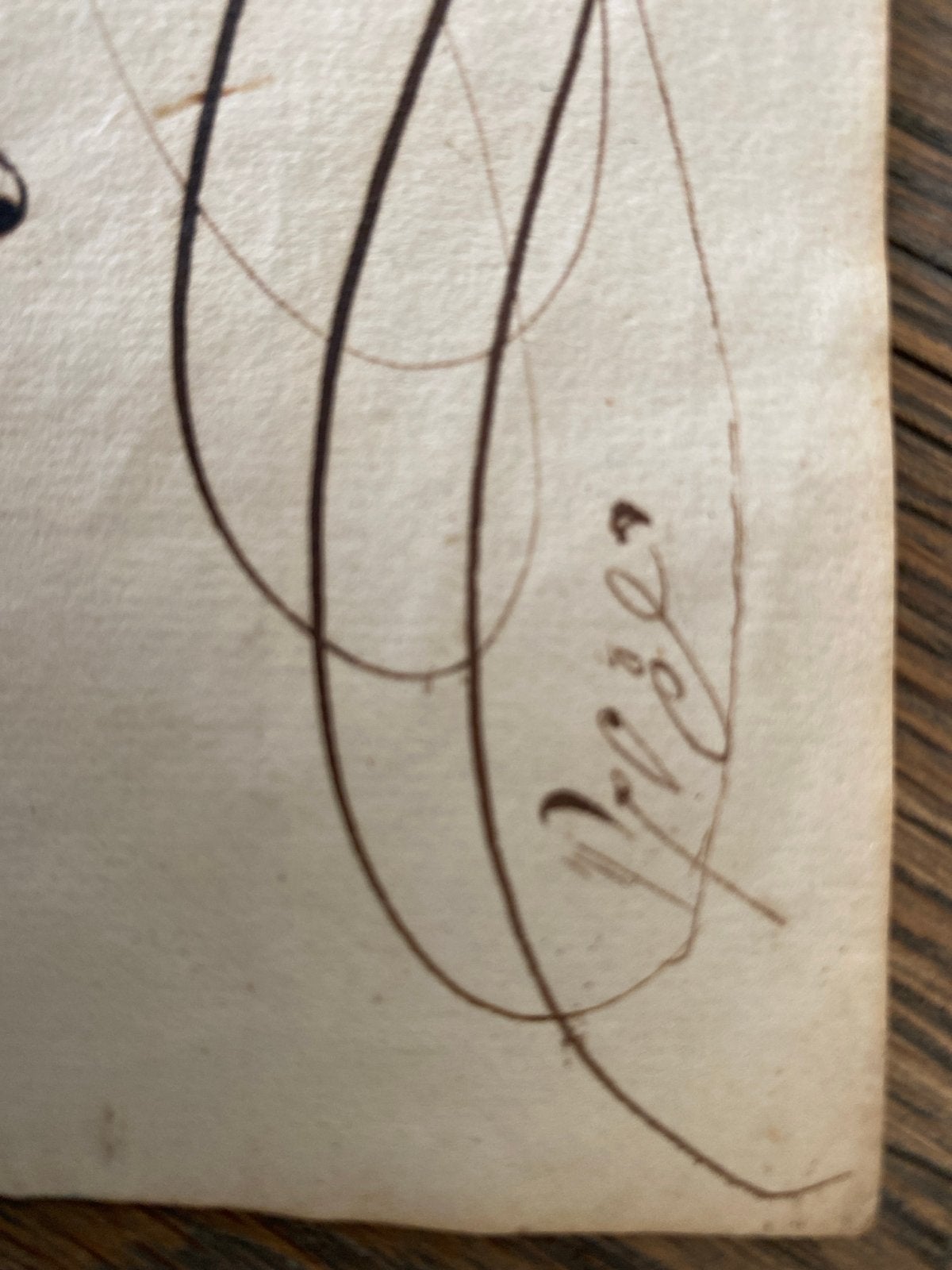 Antiek Kalligrafie Document - Sierlijk Schrijfwerk, Ophalen of Verzenden