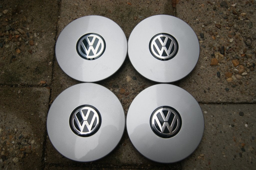 Set van 4 originele naaf wieldoppen Volkswagen Polo (Nieuw), Auto diversen, Wieldoppen, Ophalen of Verzenden, Nieuw