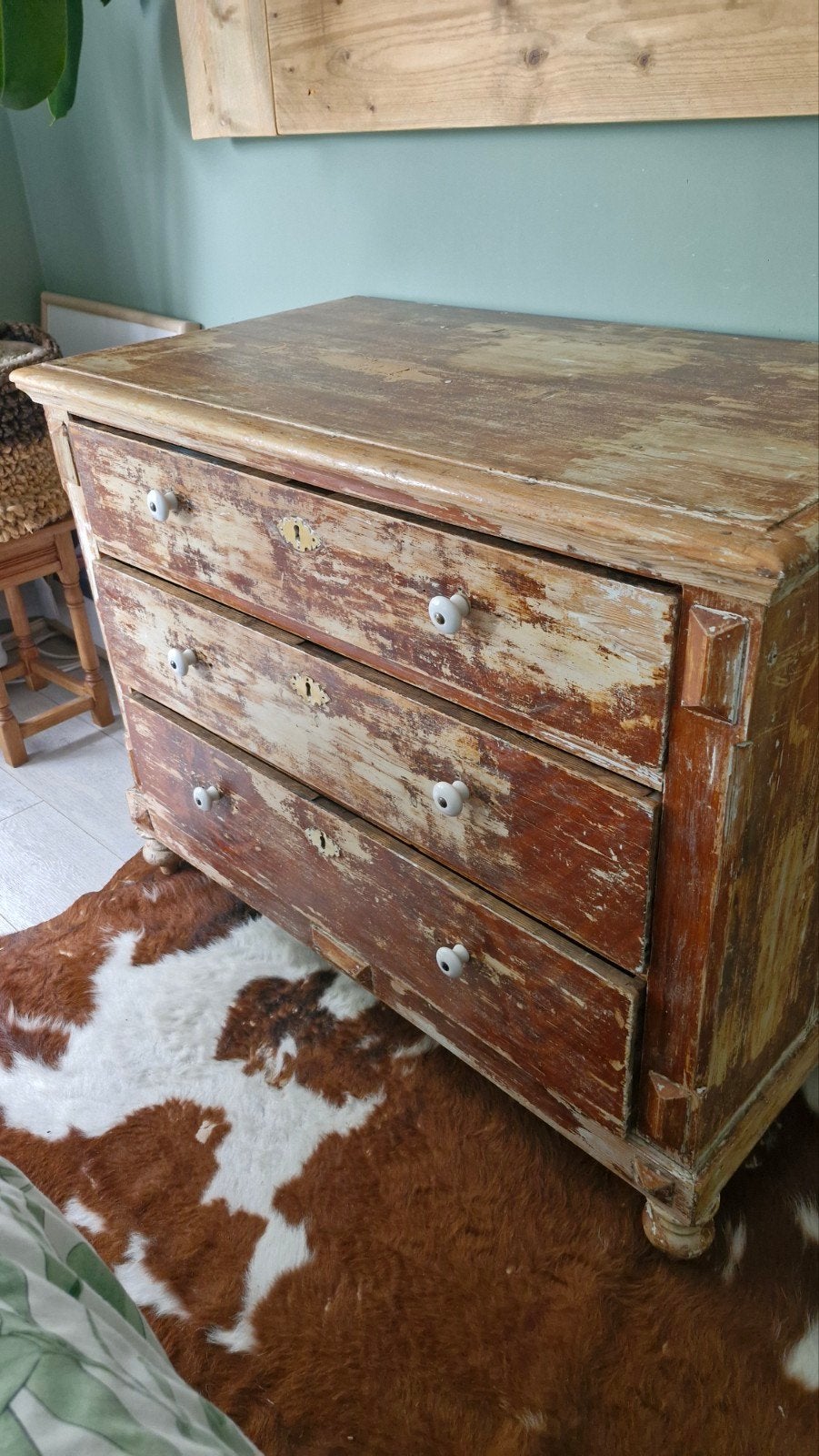 Vintage ladekast / commode - 100x55x75cm, Gebruikt, Vintage, 3 of 4 laden, Minder dan 100 cm