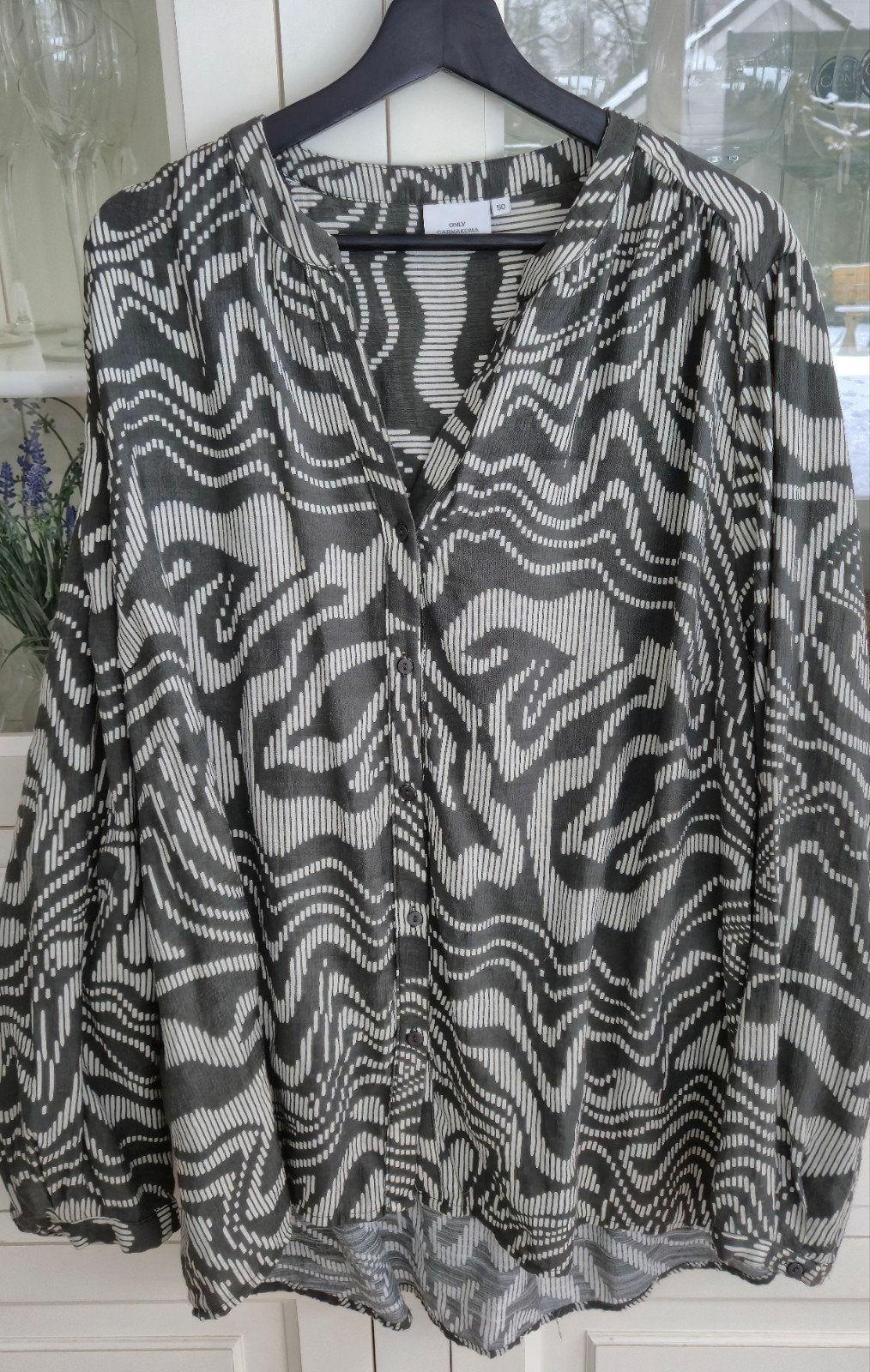 only carmakoma maat 50 blouse, Kleding | Dames, Ophalen of Verzenden, Zo goed als nieuw, Maat 46/48 (XL) of groter, Blauw