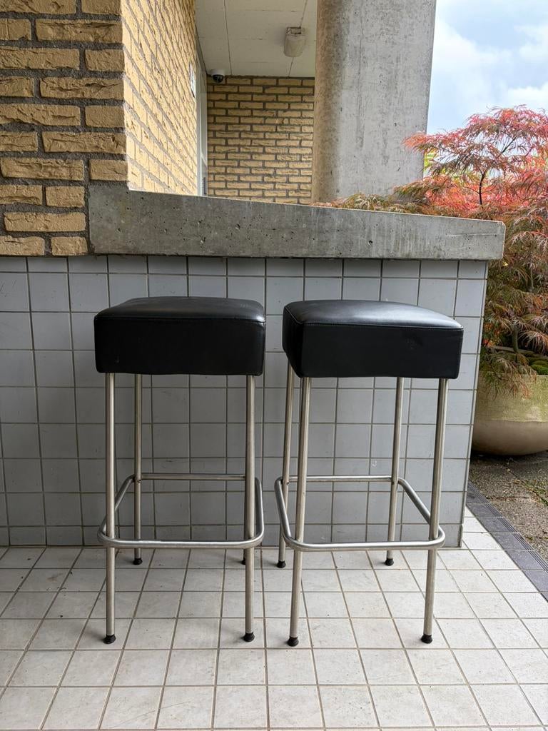 IKEA Julius Barkrukset (Vintage) - Moet Snel Weg!, Ophalen, 60 tot 90 cm, Zo goed als nieuw, Leer