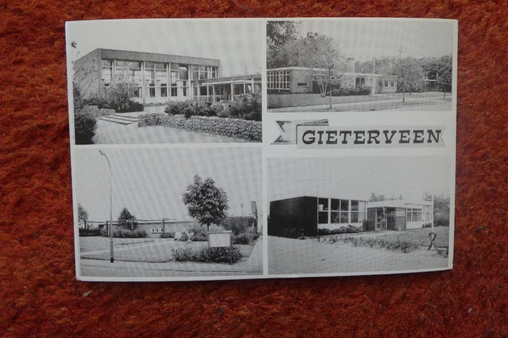 Gieterveen bij Gieten 4-Luik, Verzamelen, Verzenden, 1940 tot 1960, Ongelopen