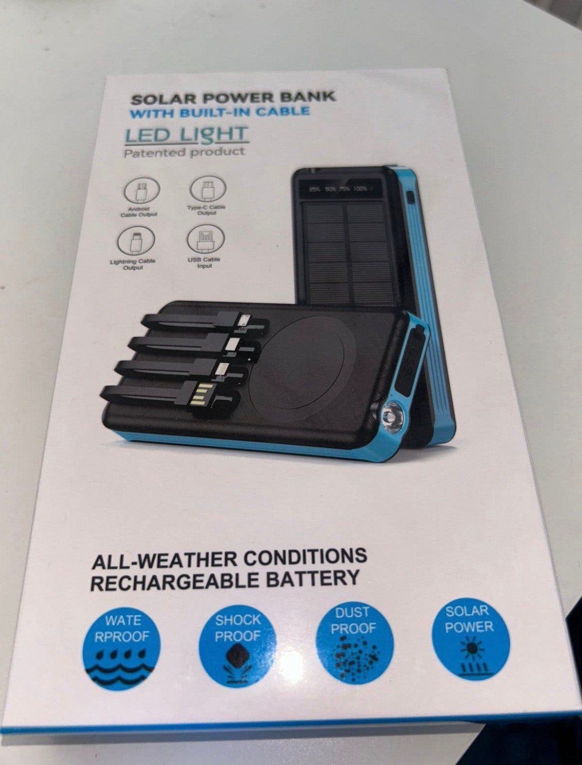 Solar Power Bank LED zaklamp & zonnepaneel partij, Ophalen, Nieuw