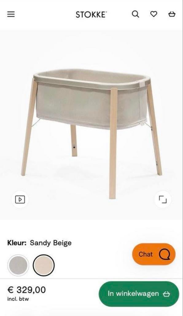 Stokke Snoozi Co-Sleeper - Sandy Beige, Ophalen of Verzenden, Zo goed als nieuw, Wieg