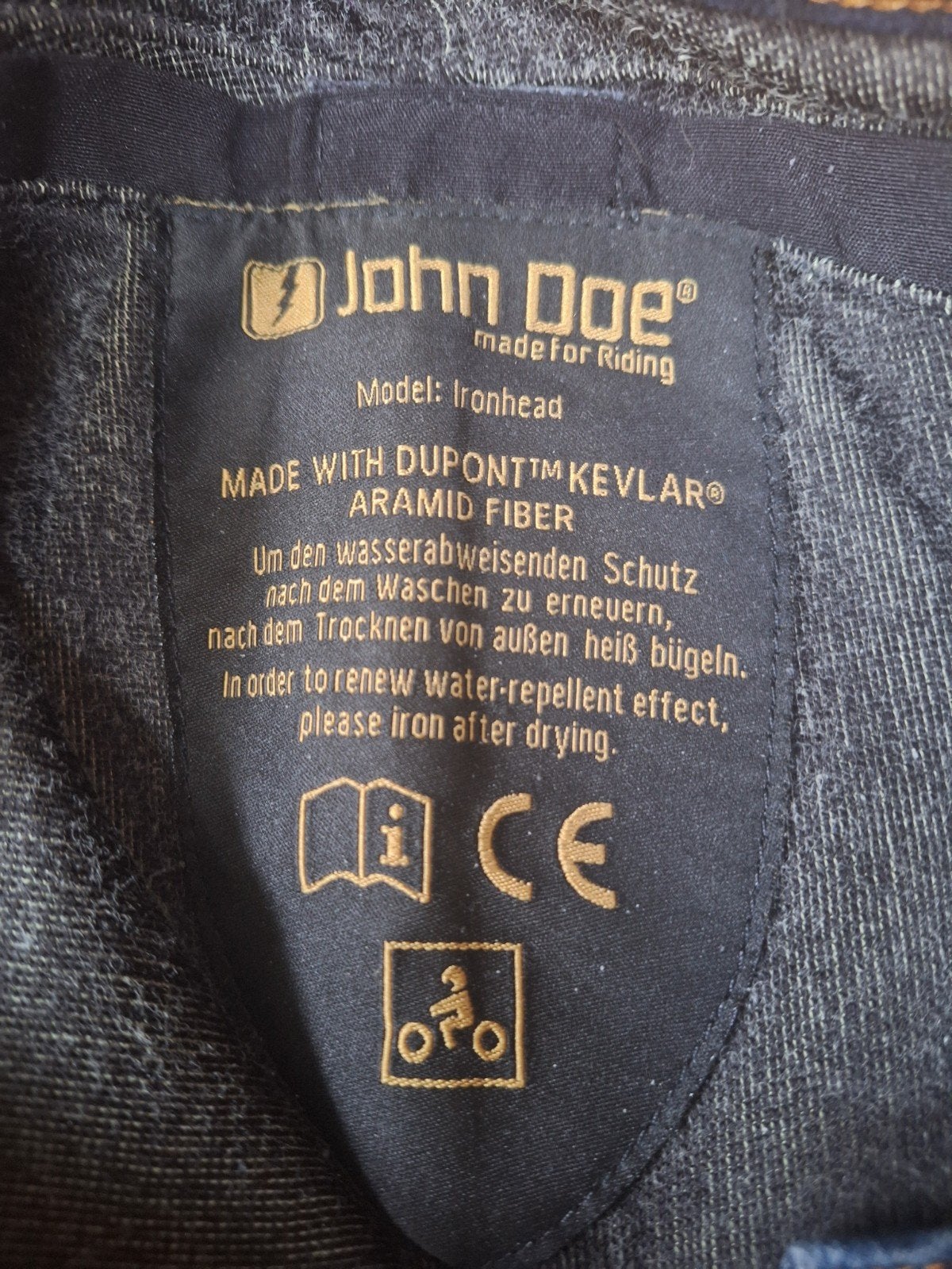John Doe Ironhead Motorjeans - Maat W34/L34, Motoren, Kleding | Motorkleding, Ophalen, Heren, John Doe, Broek | textiel